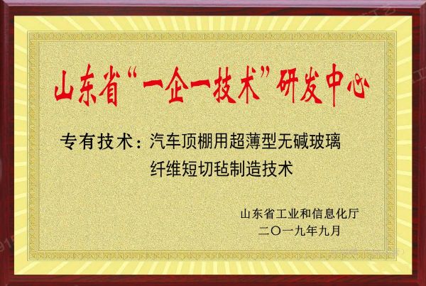 山東省“一企一技術(shù)”研發(fā)中心